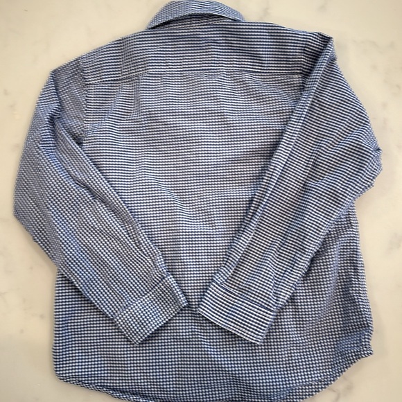 Burberry boy gingham button down shirt size 4 - Picture 3 of 3